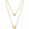 Dual Layer Heart Crystal Necklace