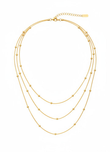 Triple Layer Minimal Chain Necklace