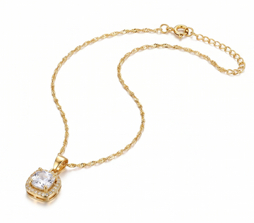 Classic Round Crystal Solitaire Necklace