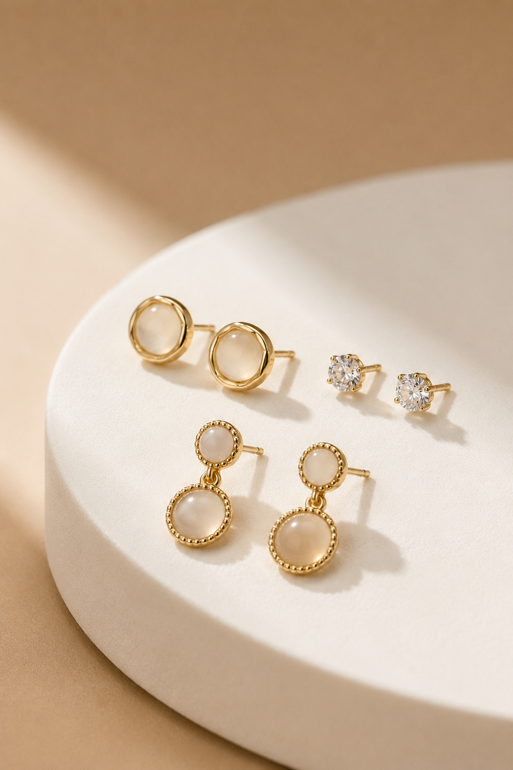 Pearl Drop Earring Set