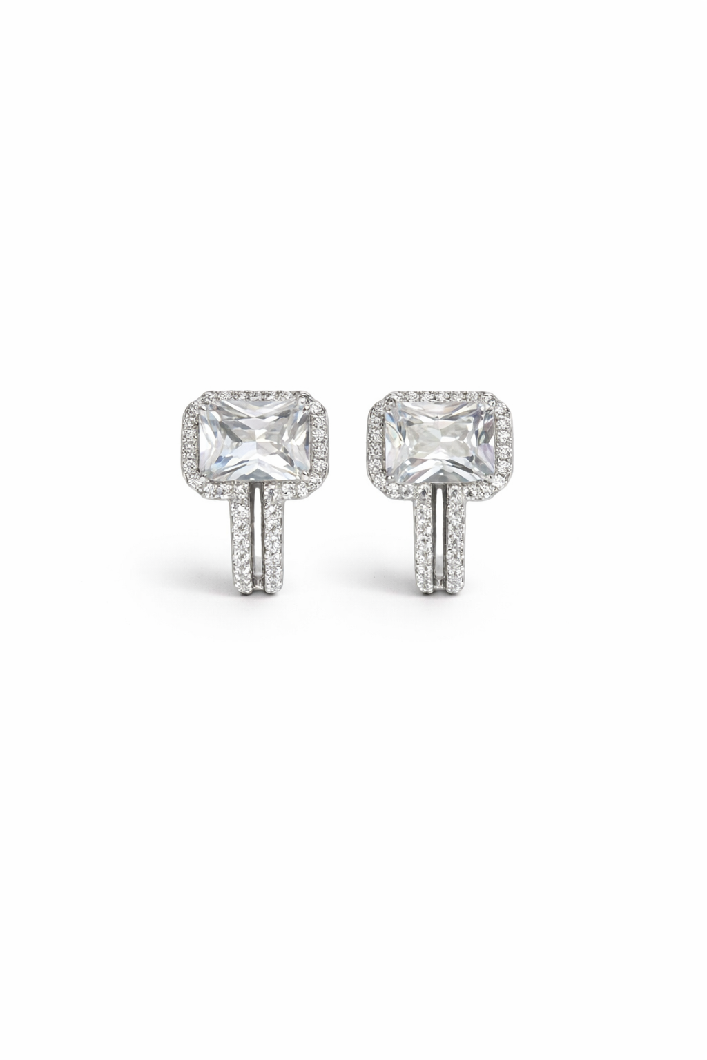 Band Crystal Hoop Earrings