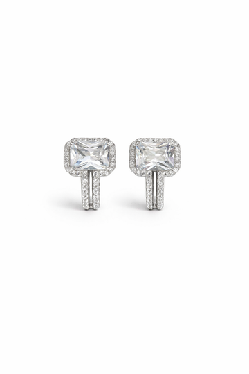 Band Crystal Hoop Earrings
