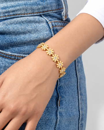 Floral Link Bracelet