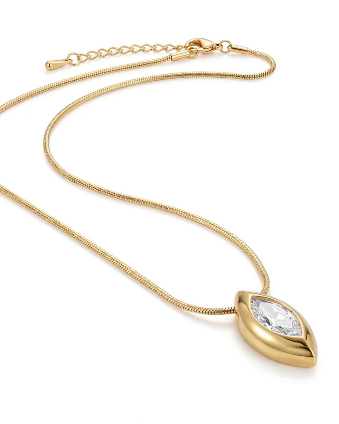 Marquise Crystal Pendant Necklace