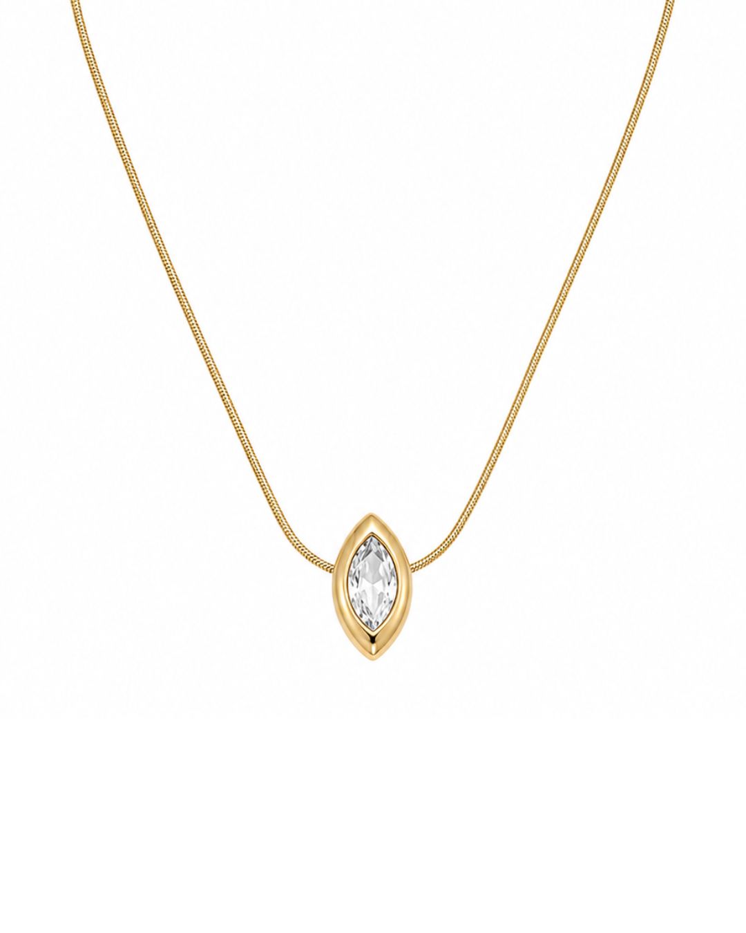 Marquise Crystal Pendant Necklace
