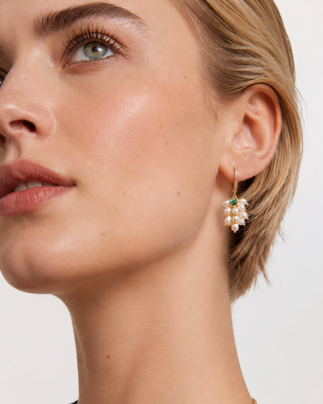 Charm Drop Hoop Earrings