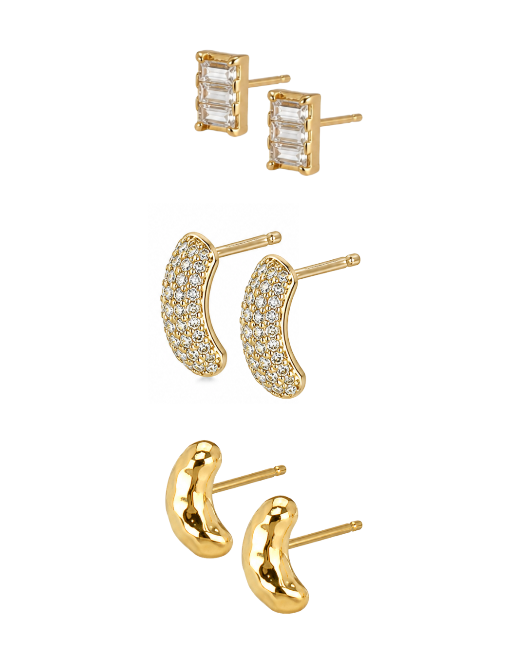 Trio Stud Earring Set