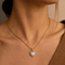 Golden Heart Crystal Pendant Necklace