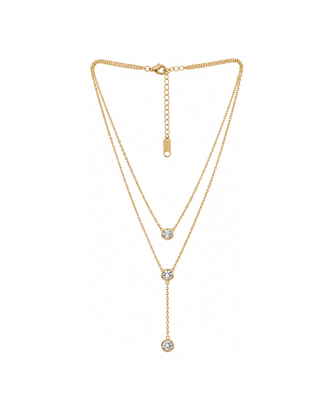 Layered Bar Drop Pendant Necklace