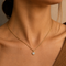 Golden Heart Crystal Pendant Necklace