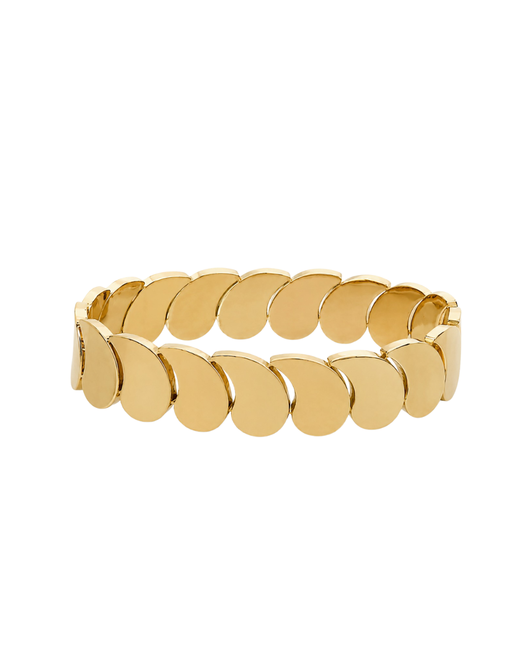 Bold Disc Link Stretch Bracelet
