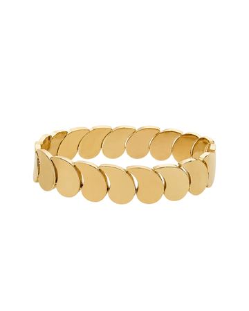 Bold Disc Link Stretch Bracelet