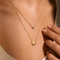 Dual Layer Heart Crystal Necklace