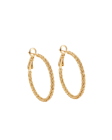 Twisted Textured Gold Hoop Earrings