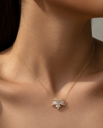 Snowflake Crystal Pendant Necklace