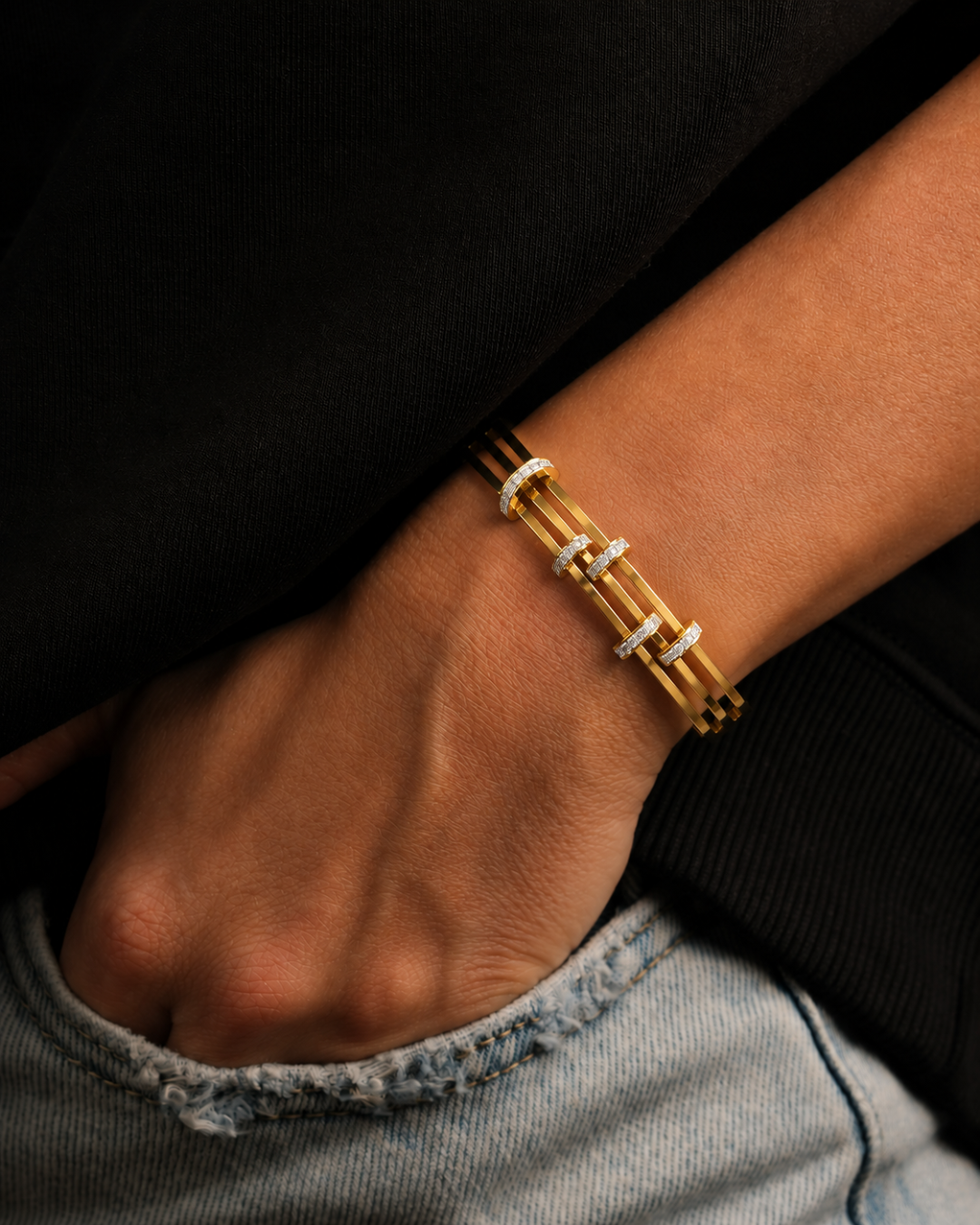 Gold Crystal Bracelet