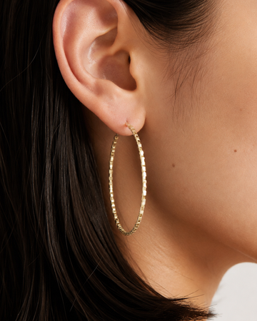 Delicate Pavé Gold Hoop Earrings