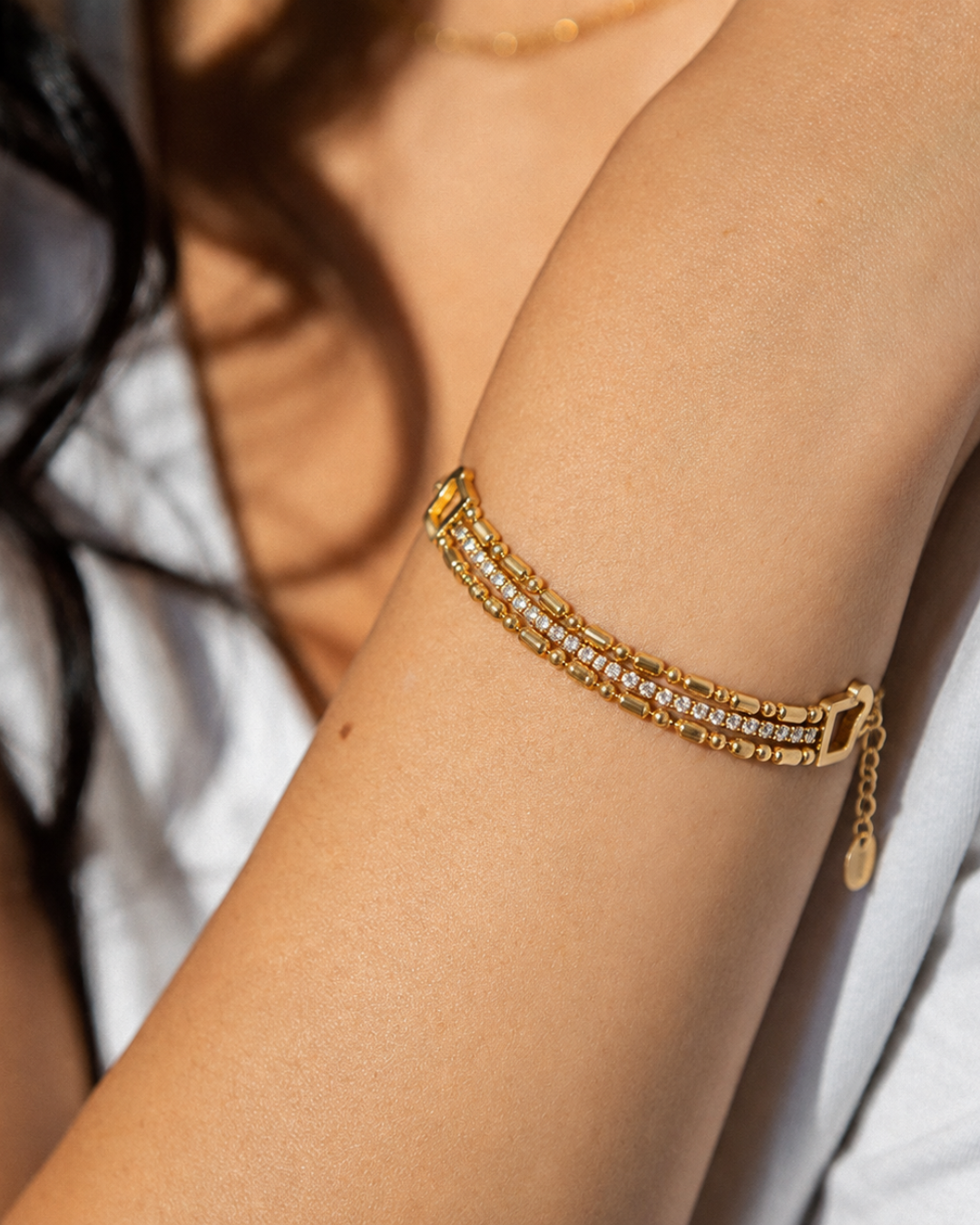 Layered Textured Chain Bracelet