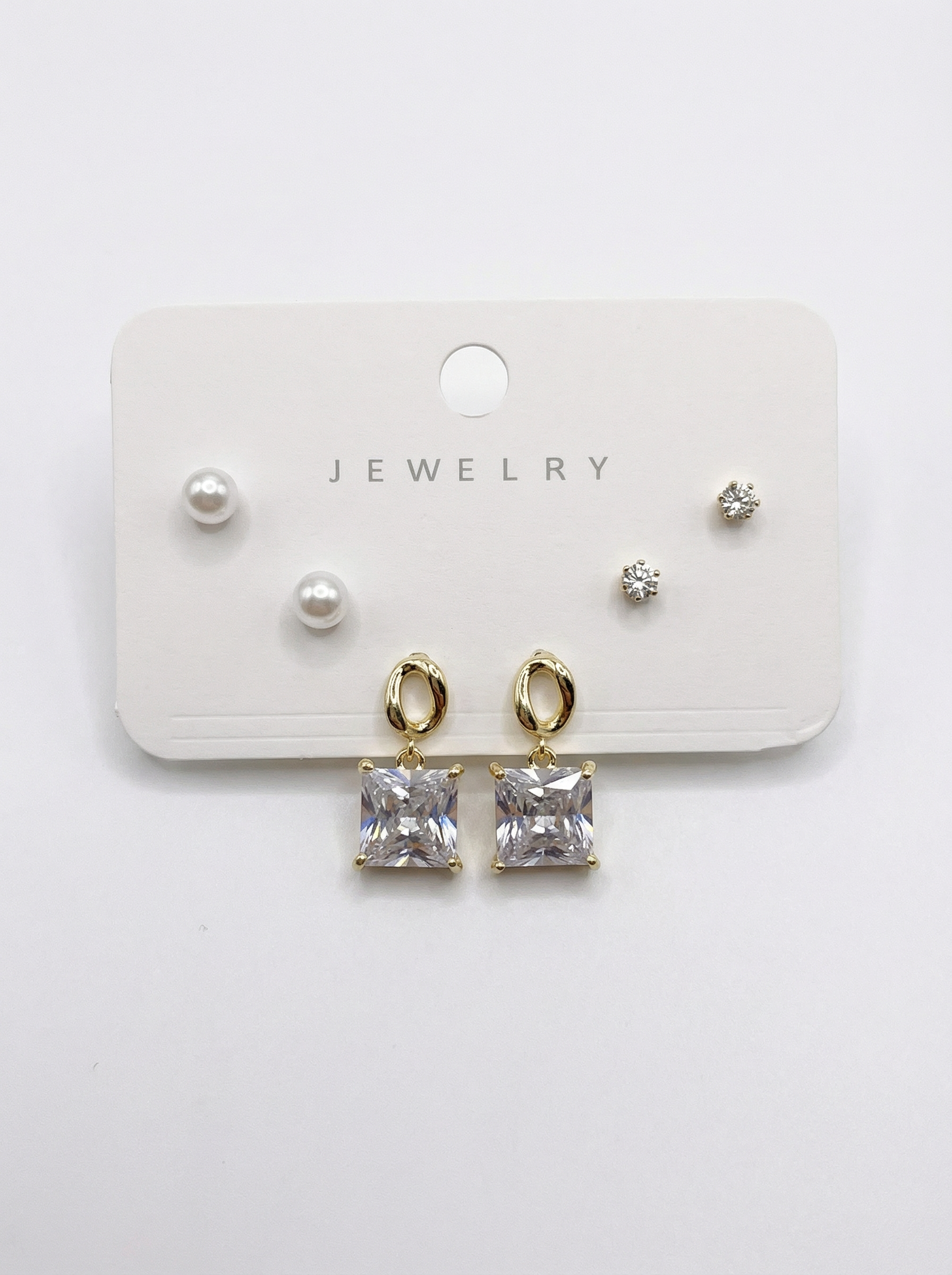 Pack of 3 Gold Statement Earrings