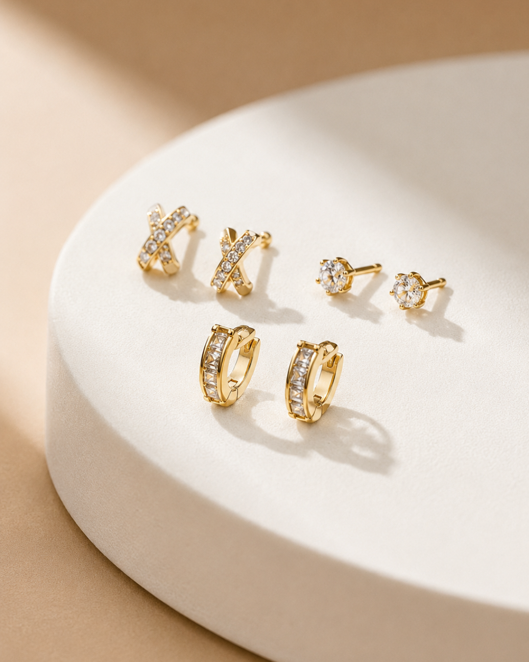 Textured Stud Earring Set
