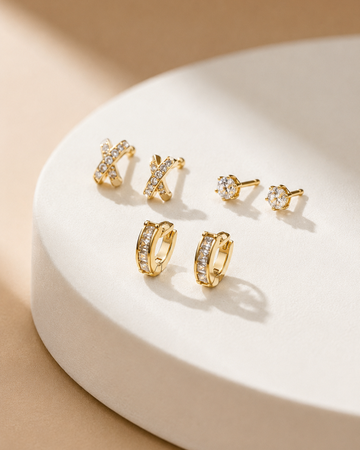 Textured Stud Earring Set