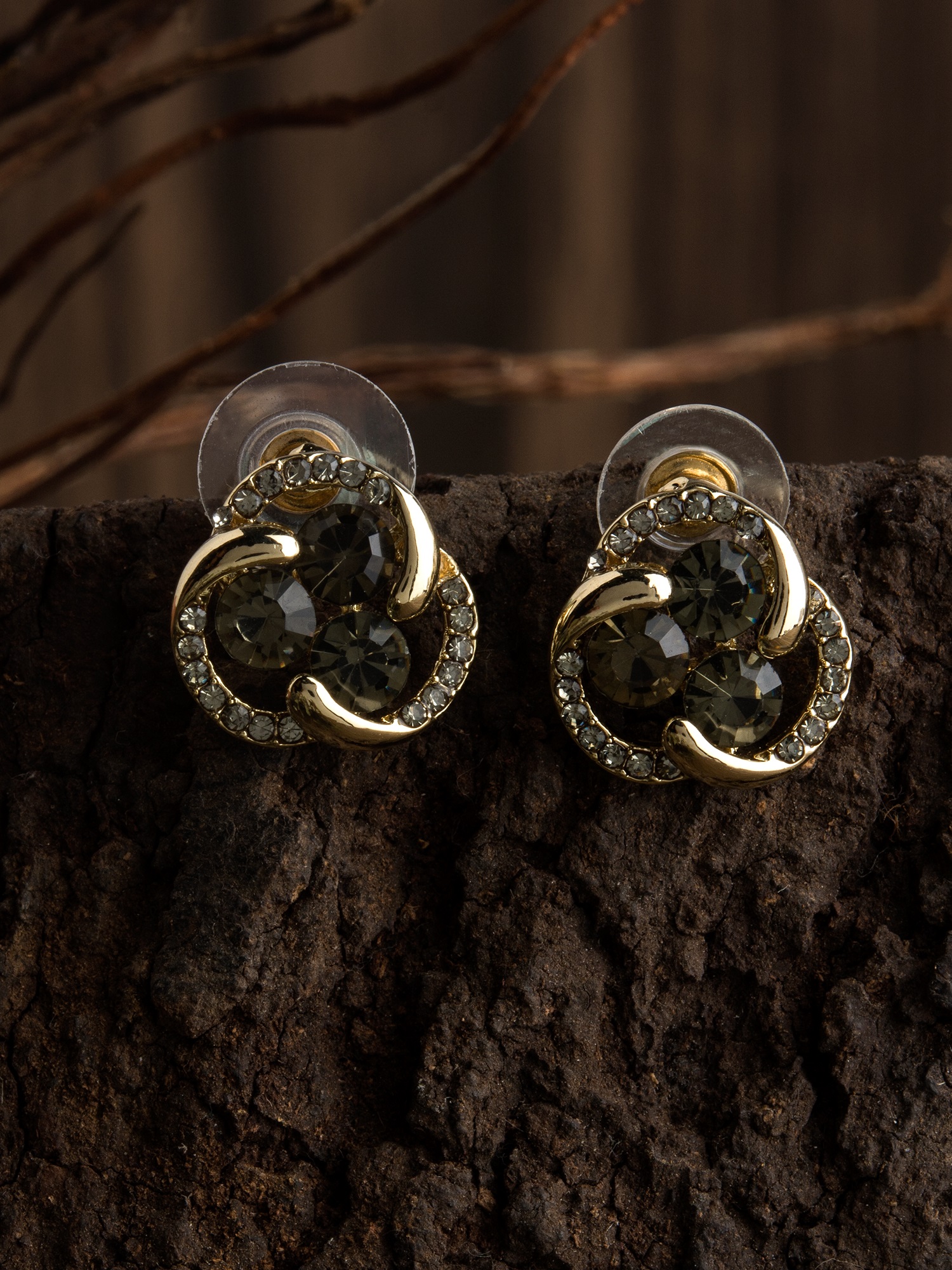 Certified 14k Rose Gold Halo Round Black Diamond Stud Earrings 2.00 ct. tw.  - DiamondStuds.com