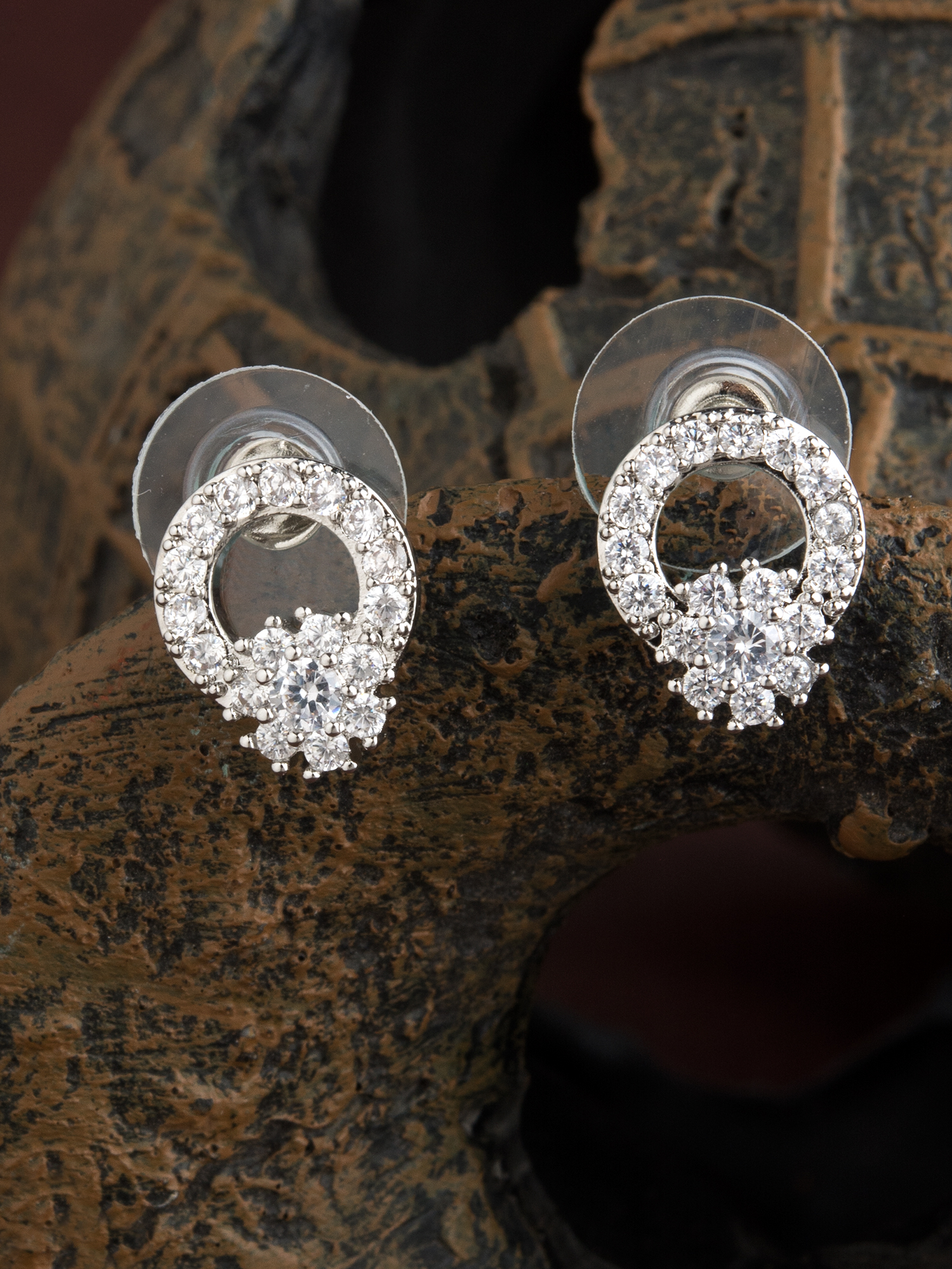 Silver colour earrings design discount